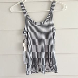 Grey & white Lacausa tank size xs